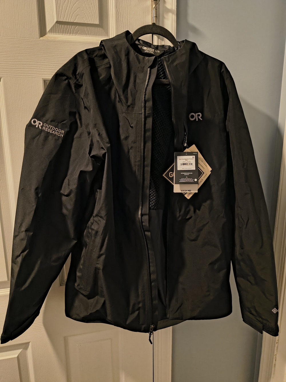 Outdoor Research Black Men's Lightweight Rain Jacket